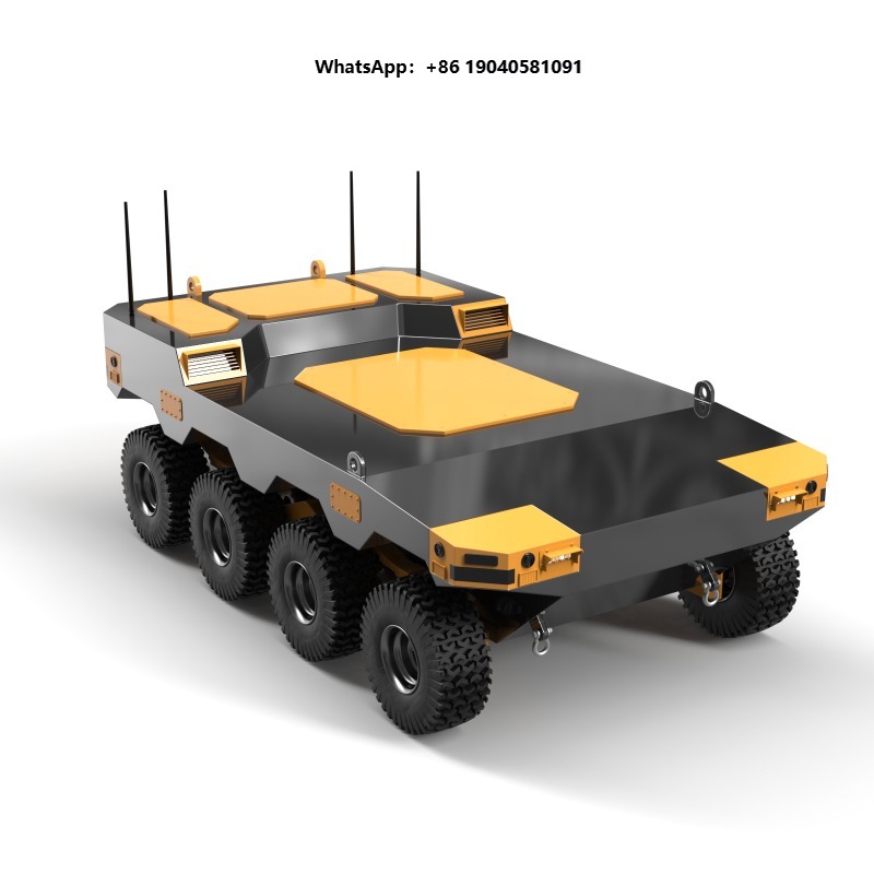 Robot Chassis - Hochgeschwindigkeits-Rover mit 40 km/h, Open-Source-Roboter, 8-Rad-Chassis,