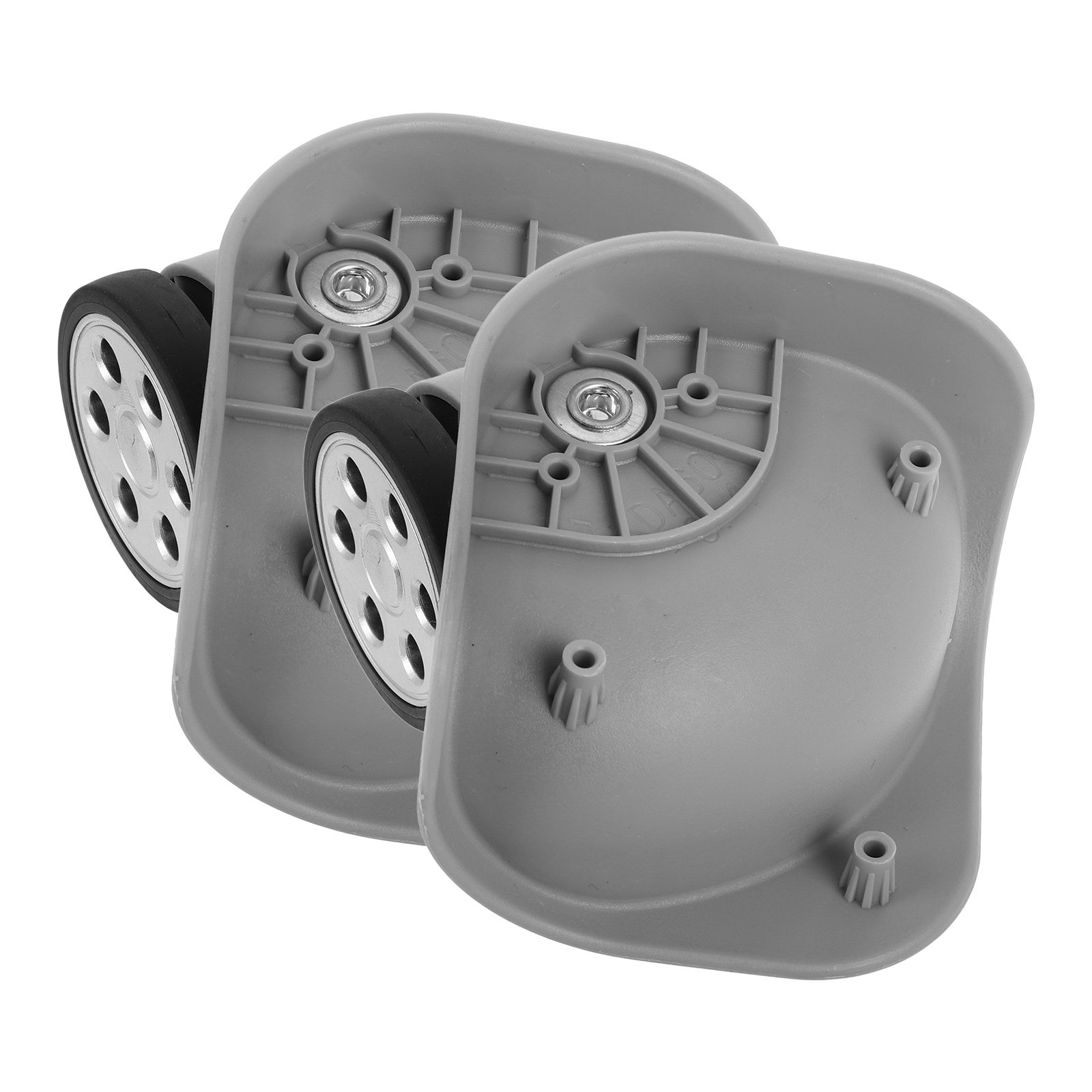 Caster Wheel - 1 Paar Rundloch-Kofferräder, Ersatz-Set, Hellgrau, Universelle