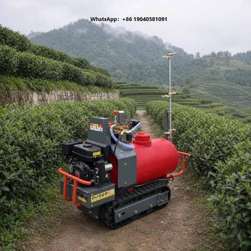 Robot Chassis - 100L 200L Ferngesteuerter Sprühroboter mit Gummikettenfahrgestell,