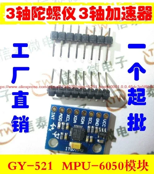Accelerometer Mpu6050 - GY-521 MPU-6050 MPU6050 Modul 3-Achsen-Analog-Gyroskopsensoren +