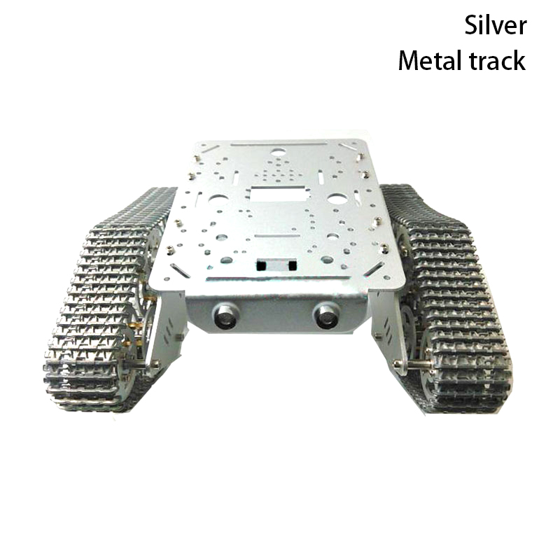 Robot Arm Kit - Metallisches 2WD-Panzerfahrzeug-Chassis mit Kunststoff- oder Metallketten,