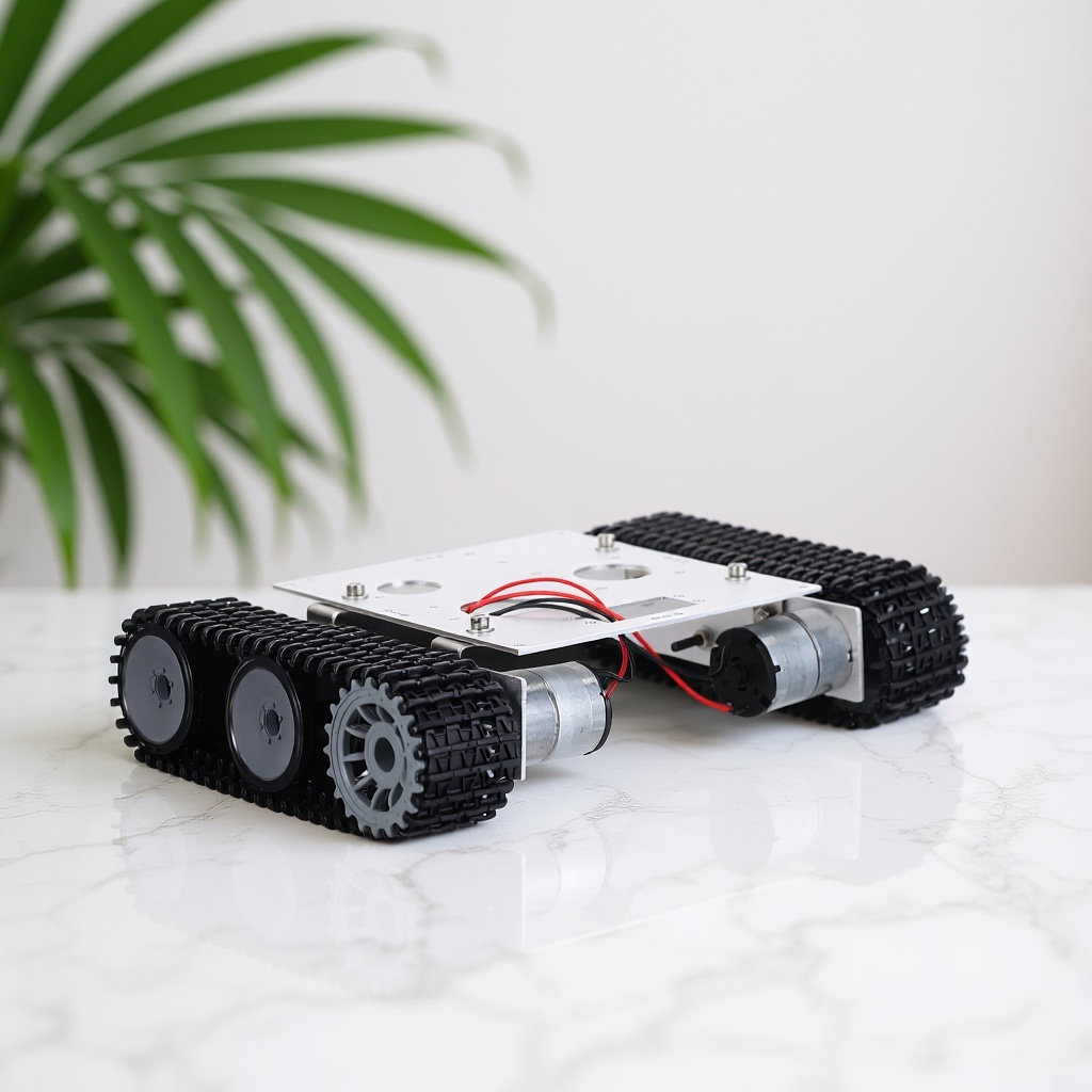 Tracked Robot Chassis - Metall-Roboter-Panzer-Chassis-Kit - 12V-Motor-Raupenfahrzeug-Chassis für RC-STEM-Projekte, DIY-Robotik,