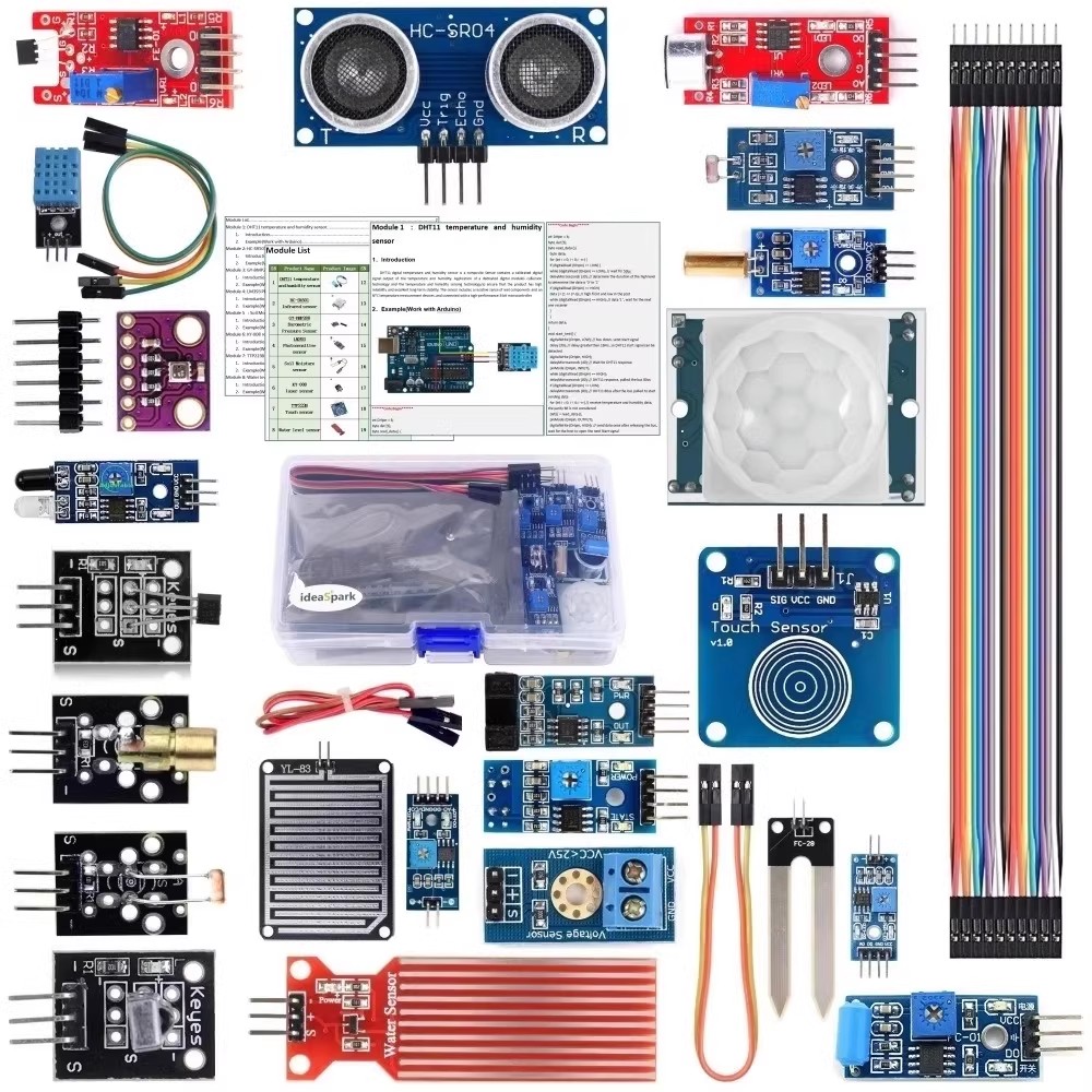 Line Follower Robot - 22-in-1-Sensor-Kit, Modul-Kit für Roboter, Lernen, Anfänger-Kit,