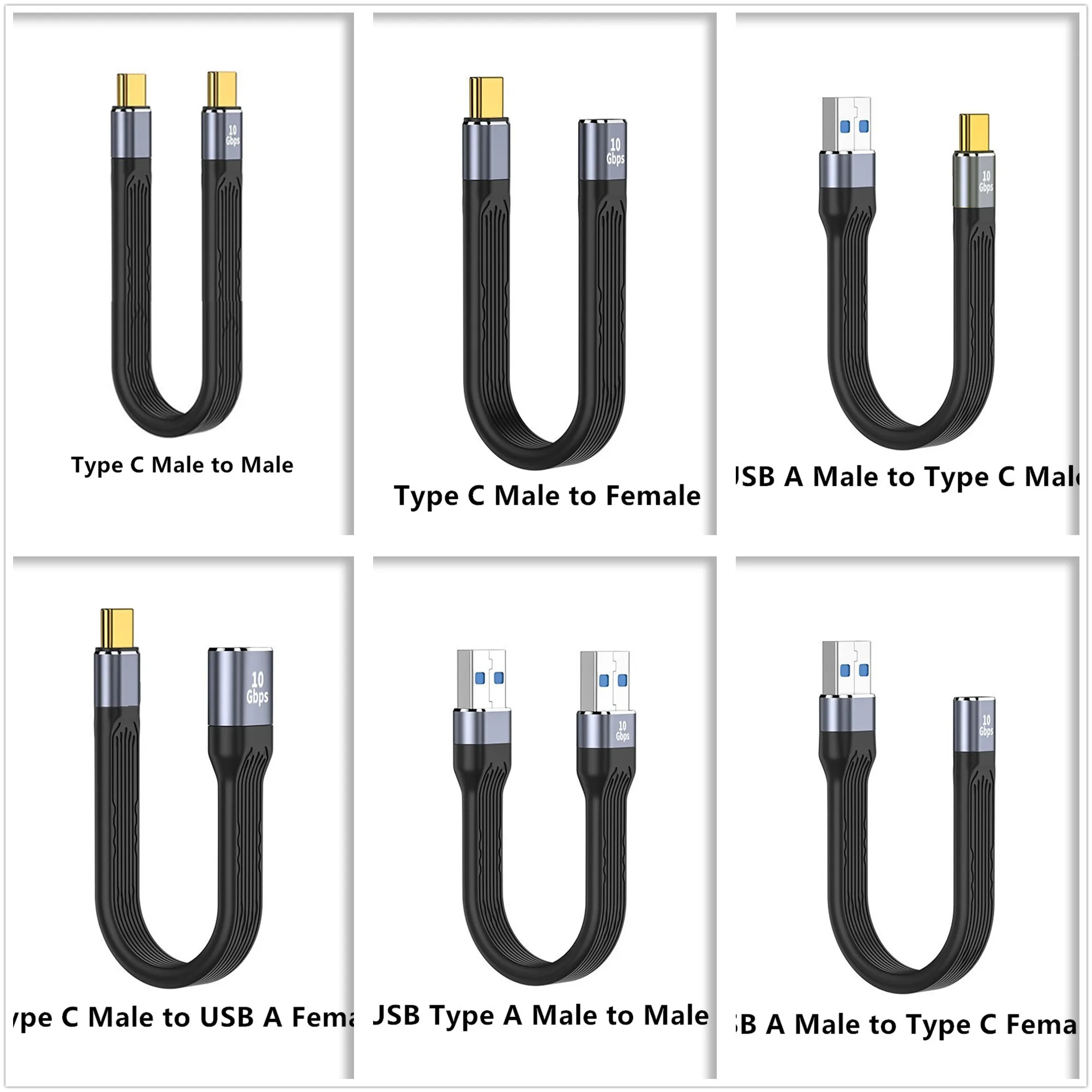 Line Follower Robot - USB-C-Datenkabel, ultrakurzes, flexibles USB-A-auf-Typ-C-Kabel, 3.1 Gen