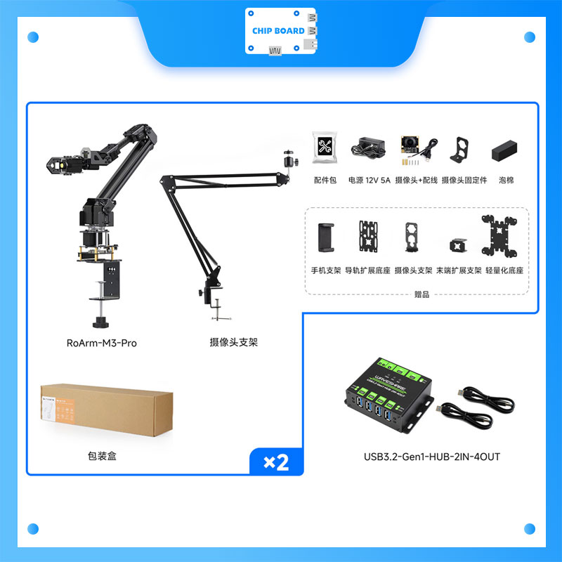 Robot Arm Kit - Waveshare 5+1DOF Roboterarm-Kit – NVIDIA Orin,