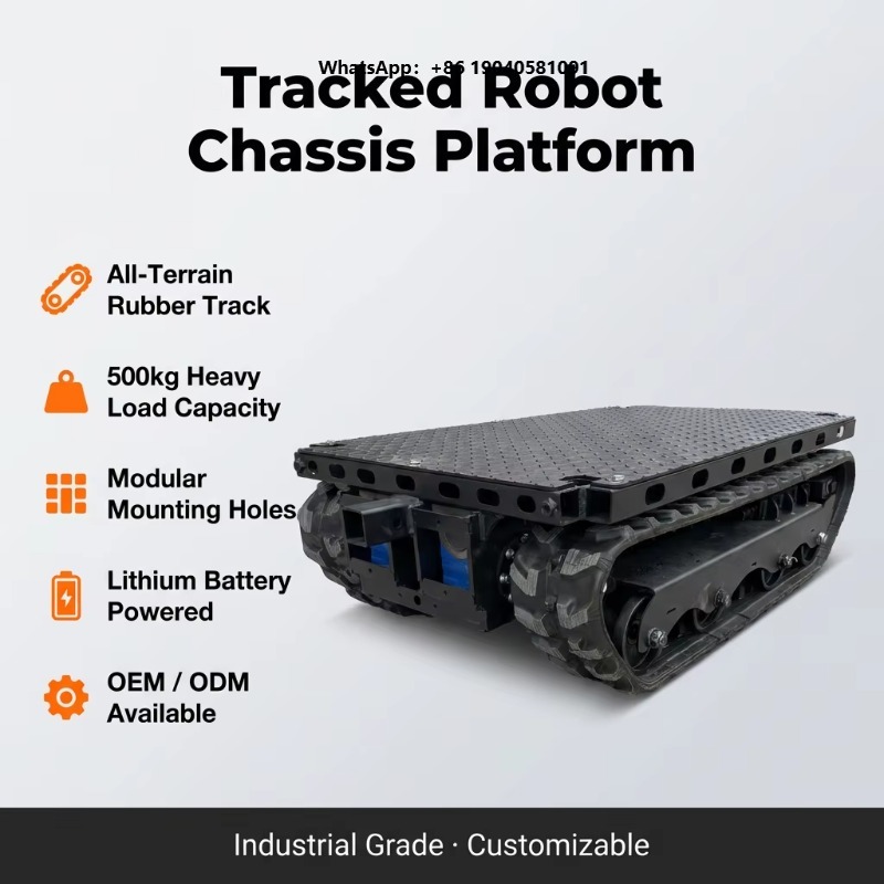 Tracked Robot Chassis - Schwerlast-Raupenfahrwerk mit 300 kg Nutzlast zur