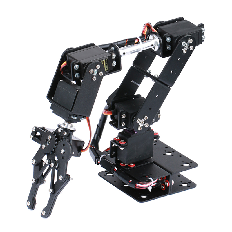 Robot Arm Kit - STEAM DIY 6-teiliges Roboter-Klauen-Set aus Metalllegierung