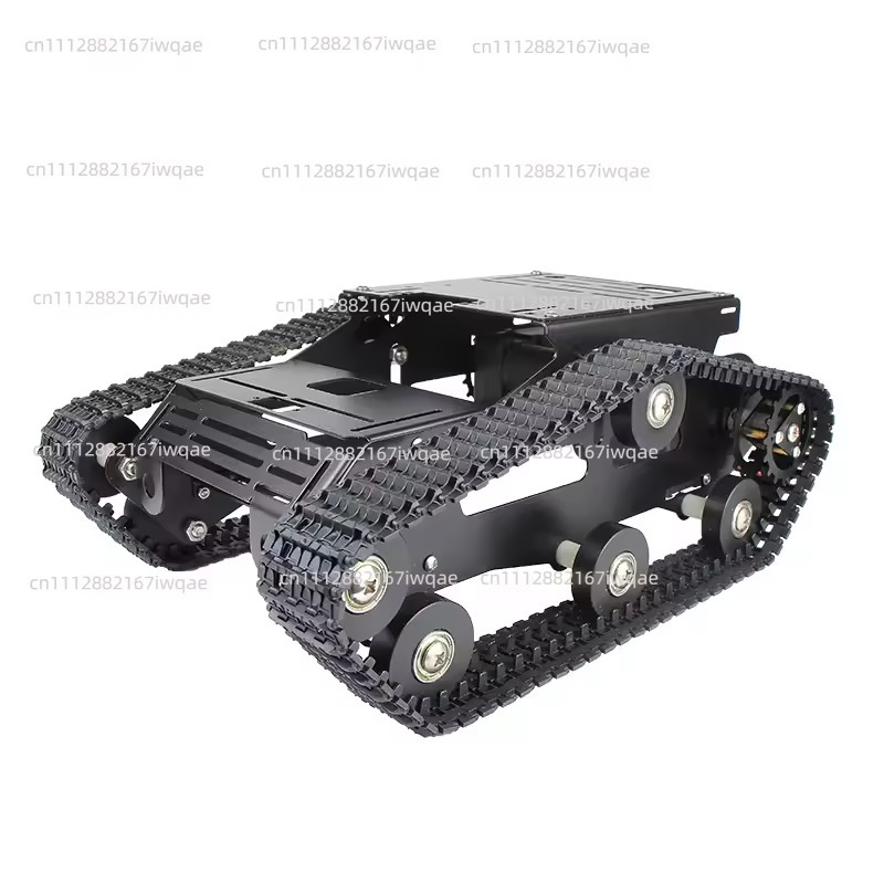 Tracked Robot Chassis - Intelligentes Roboter-Panzerchassis DIY-Kit mit Gleichstrommotor, Metall-Aluminium-Legierung