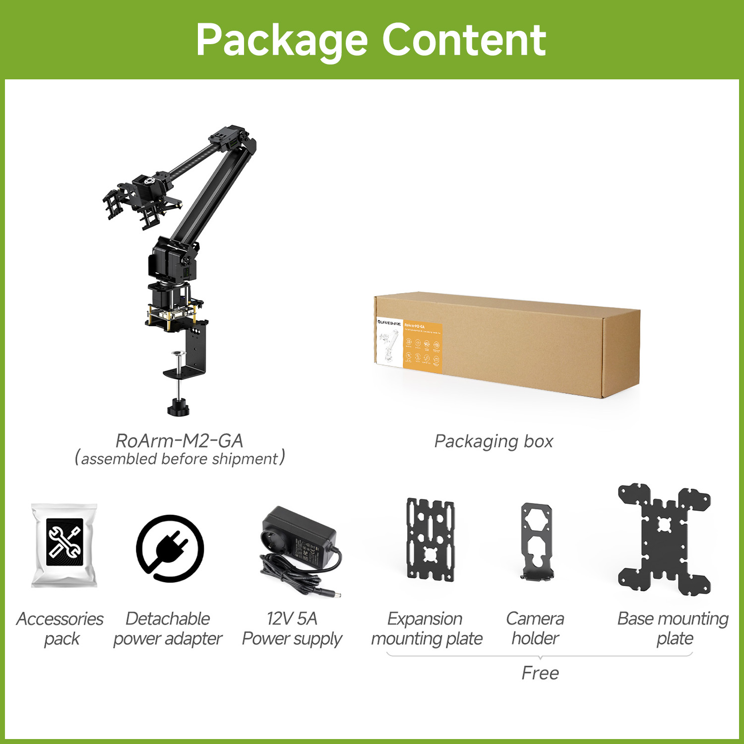 Waveshare 3+1 DOF Hochdrehmome – Robot Arm Kit Bewertung und Preis
