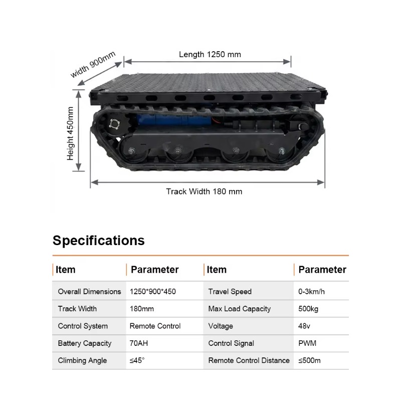 Schwerlast-Raupenfahrwerk mit  – Tracked Robot Chassis Bewertung und Preis