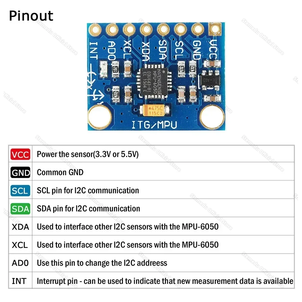 GY-521 MPU-6050 3-Achsen-Gyros – Accelerometer Mpu6050 Bewertung und Preis